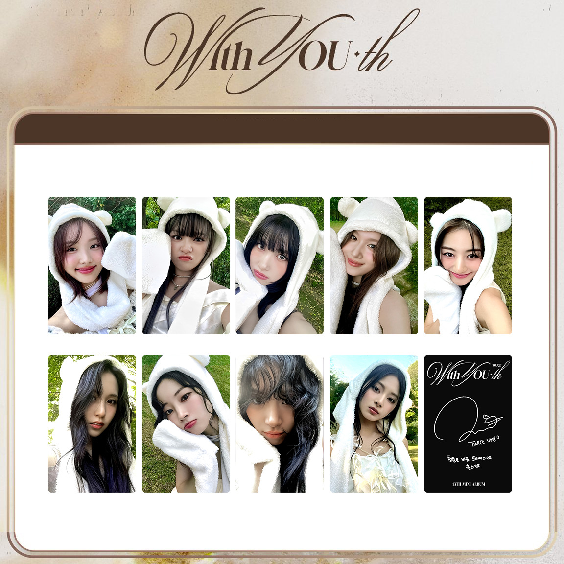The 13th mini album "With You the" by Twice includes Xiaolin Nalian Yu Dingyan and Hirai Momo. 