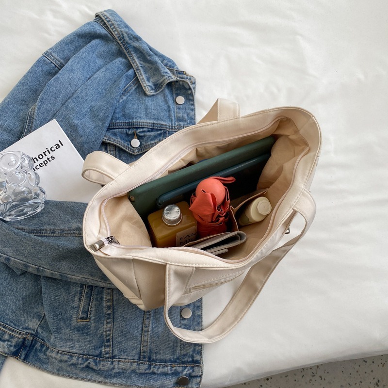 Women's Fashion Shoulder Bag Class Large Capacity Student Tote Bag New Canvas Commuter Handbag Carrying Bags cabas eco bag. 