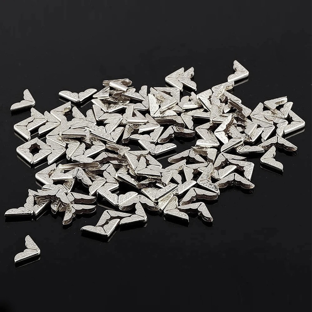 50Pcs Metal Book Corner Protector Vintage Scrapbook Photo Album ...