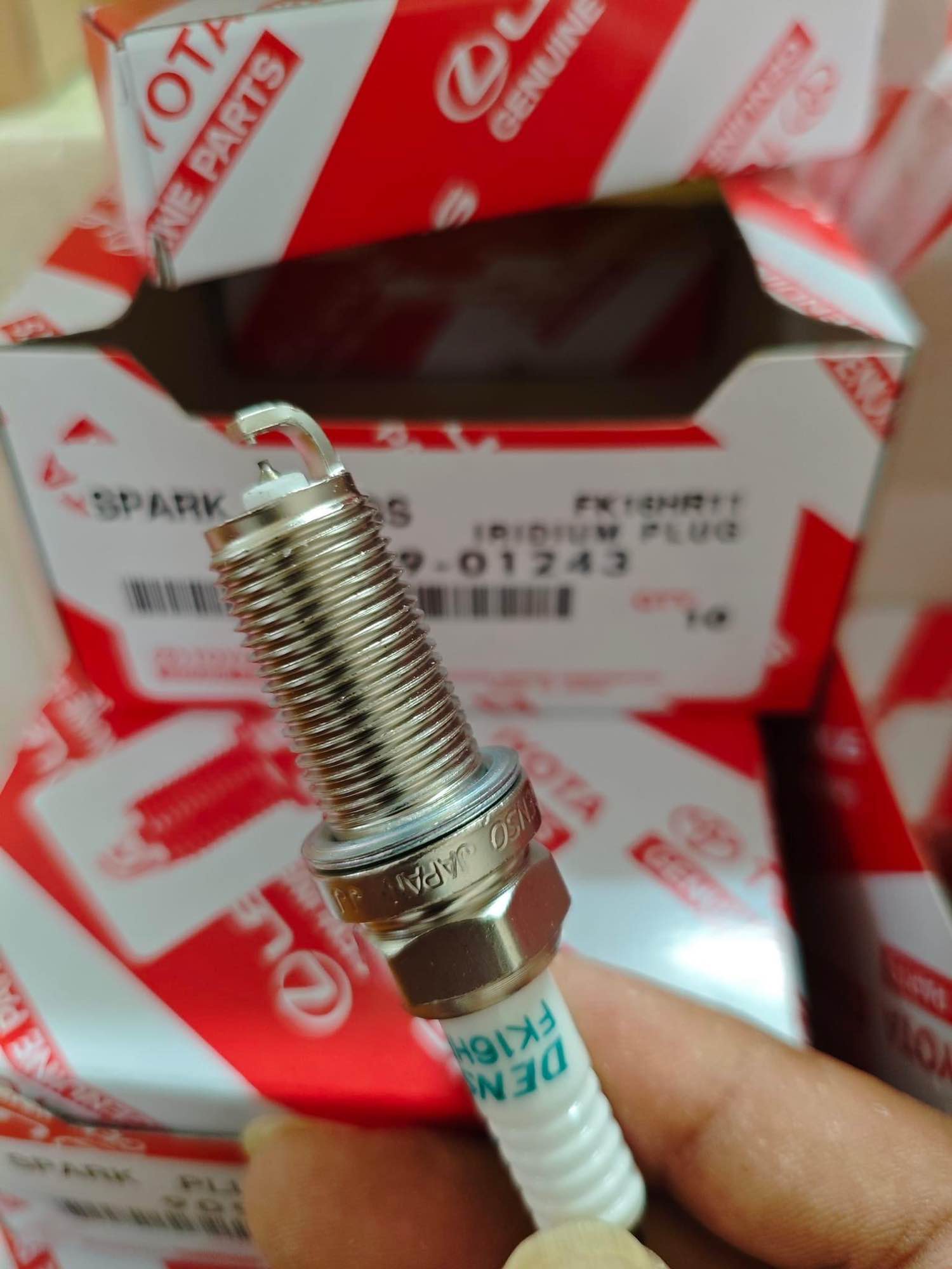 Toyota Spark Plugs for toyota Axio 141, Allion 260, Premio 260 . Original Toyota lanka company Imported Denso FKR16HR11 Spark Plugs - For Toyota 1NZ-FE engines