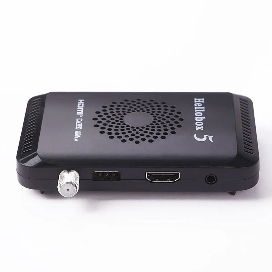 Hellobox 5 Receiver Satellite TV Receiver Box DVB-T2 DVB S2 Combo TV Box Tuner Satellite TV Receiver DVB S2X H.265 - 2 Year All Sri Lankan Channels Free No Reload- Wi-Fi Stick FREE. 