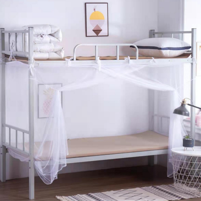 Fine Meshes Mosquito Large Square Net for Single Bed One Door Opening with Tieback Decorative for Home Bedroom Camping Travel. 