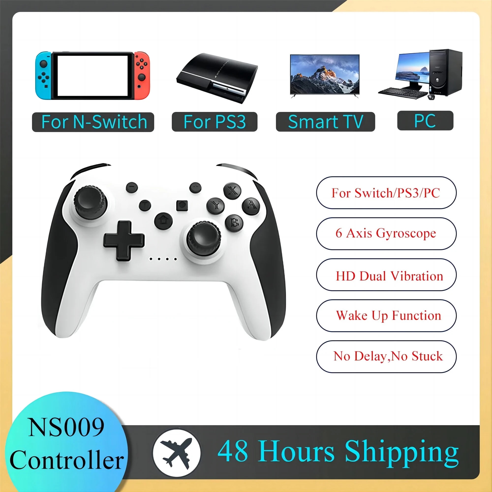 GAMINJA NS009 Bluetooth Game Controller Wireless Gamepad For