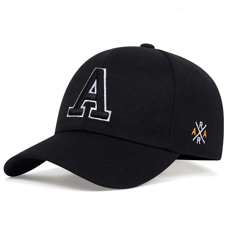 Unisex A Letter Side Ar Embroidery Baseball Caps Spring and Autumn Outdoor Adjustable Casual Hats Sunscreen Hat. 