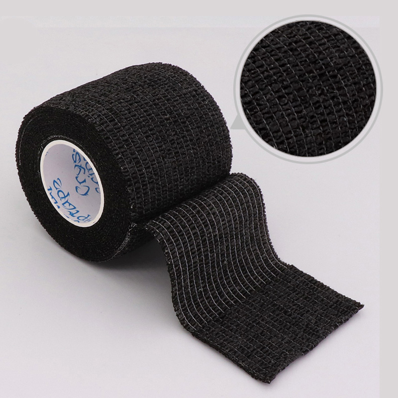 Black Colorful Self Adhesive Elastic Bandage 4.8m Sports Wrap Tape For Knee Support Pads Finger Ankle Palm Wrist Pet Tattoo. 