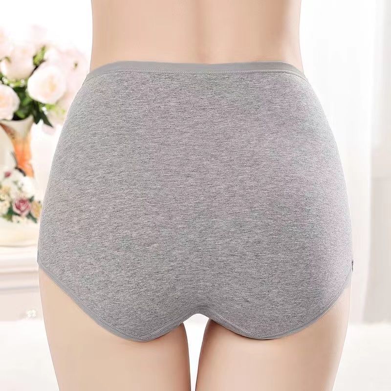 4PCS/set Plus Size Underwear Woman high waist Women's Panties Comfort Cotton Brief breathable Panty Underpants for ladies XL-4XL. 