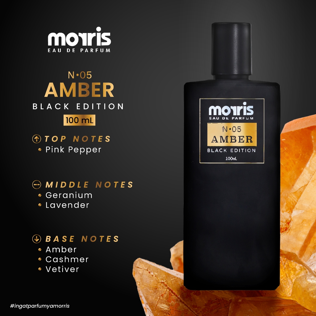 Morris Eau De Parfum Black Edition 100ml - Black Edition Men's Perfume Long Lasting. 