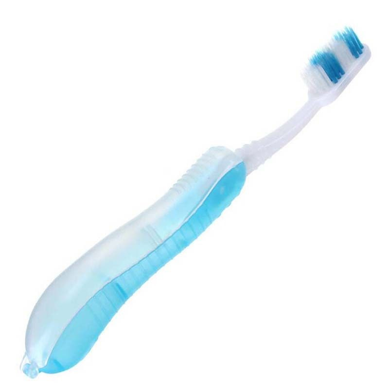 Hotel Disposable Folding Toothbrush, Business Trip, Portable Soft-Bristled Three-Fold Seahorse Toothbrush, Compact And Convenien. 