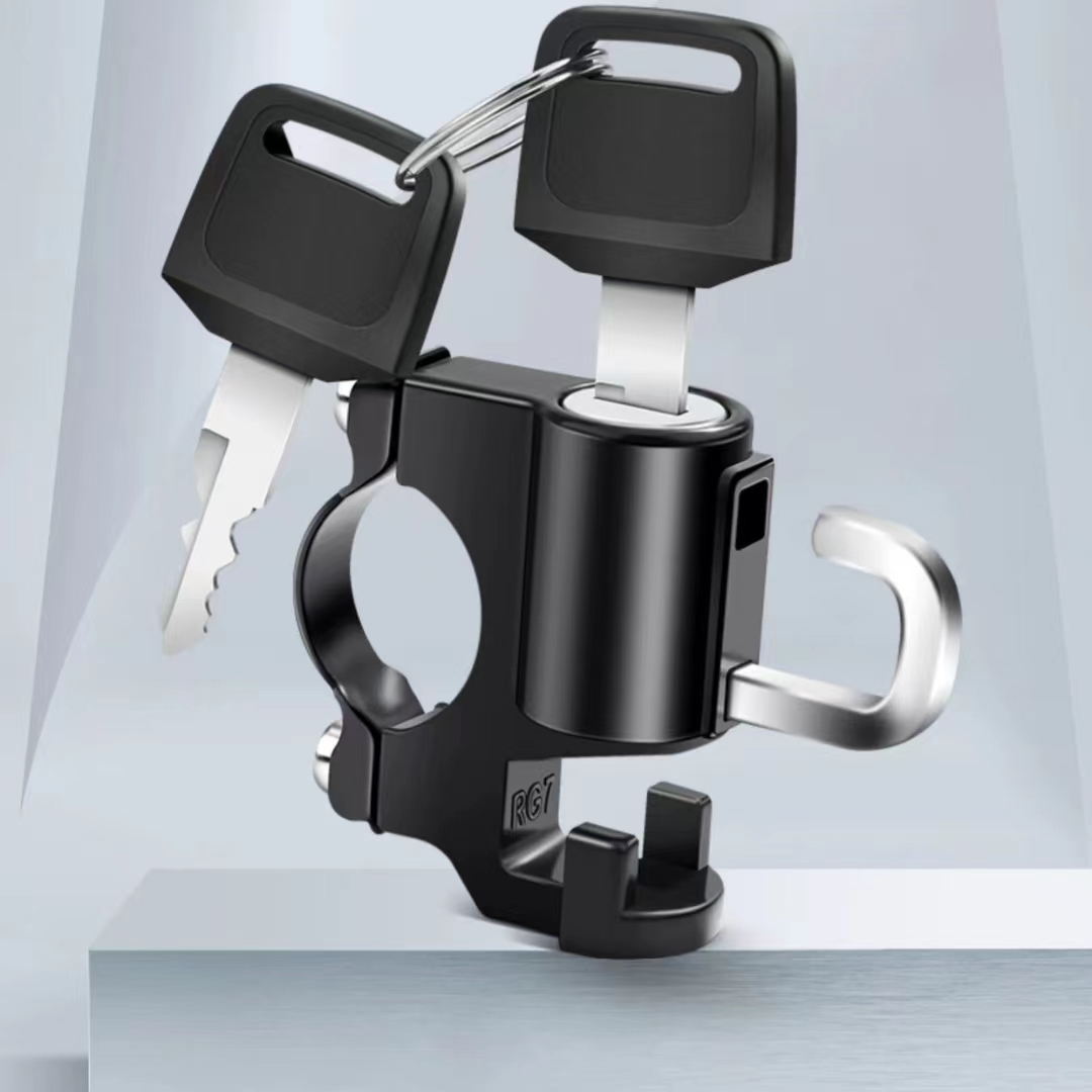 New Version Helmet Lock with Hanging Hook for Motorcycle Bike Scooter ATV Anti Theft and Waterproof Sturdy and Durable