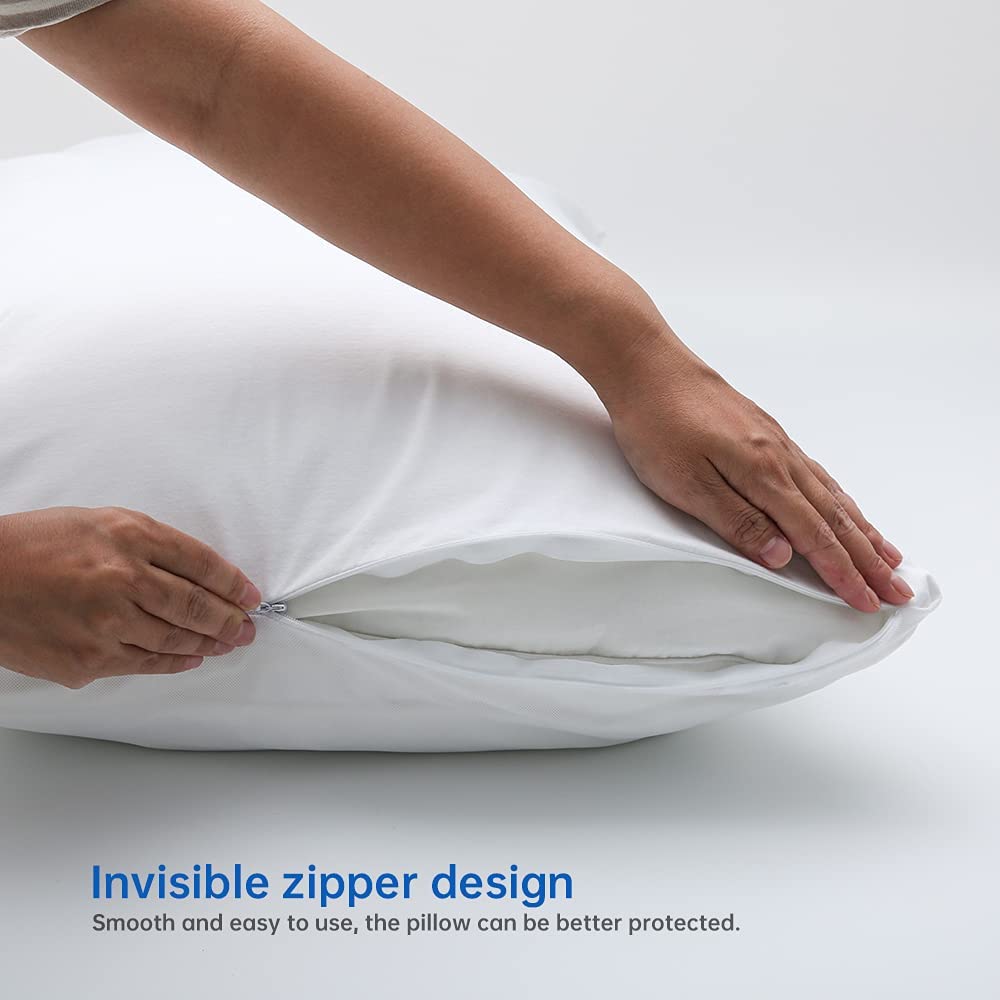 Smooth Pillow Protector 1PC 50x70cm Pillow Cover [Bed Bug Lock]. 