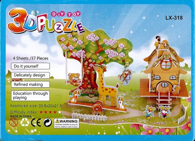 3D puzzle LX-318 paper model building kit toys gift for children girls. 