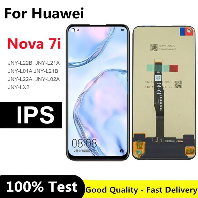 Huawei Nova 7i Display Touch Screen Digitizer Assembly Replacement JNY-L22B/21A/01A/21B/22A/02A/X2 Nova7i LCD Display