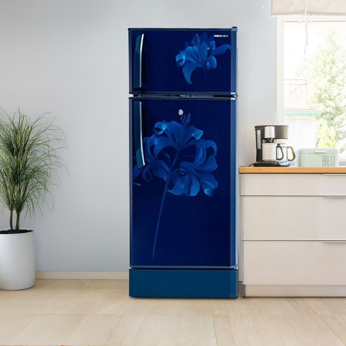 Innovex 180L Double Door Refrigerator DDR195- Blue Lilly