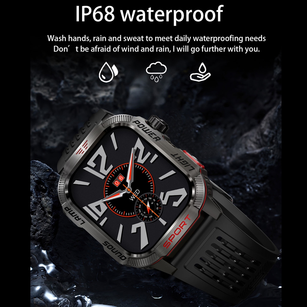 ChiBear 2024 New Men's Outdoor Military Compass GPS Smartwatch Flashlight 600 mAh 100+ Sport Mode Smart Watch For Huawei xiaomi. 