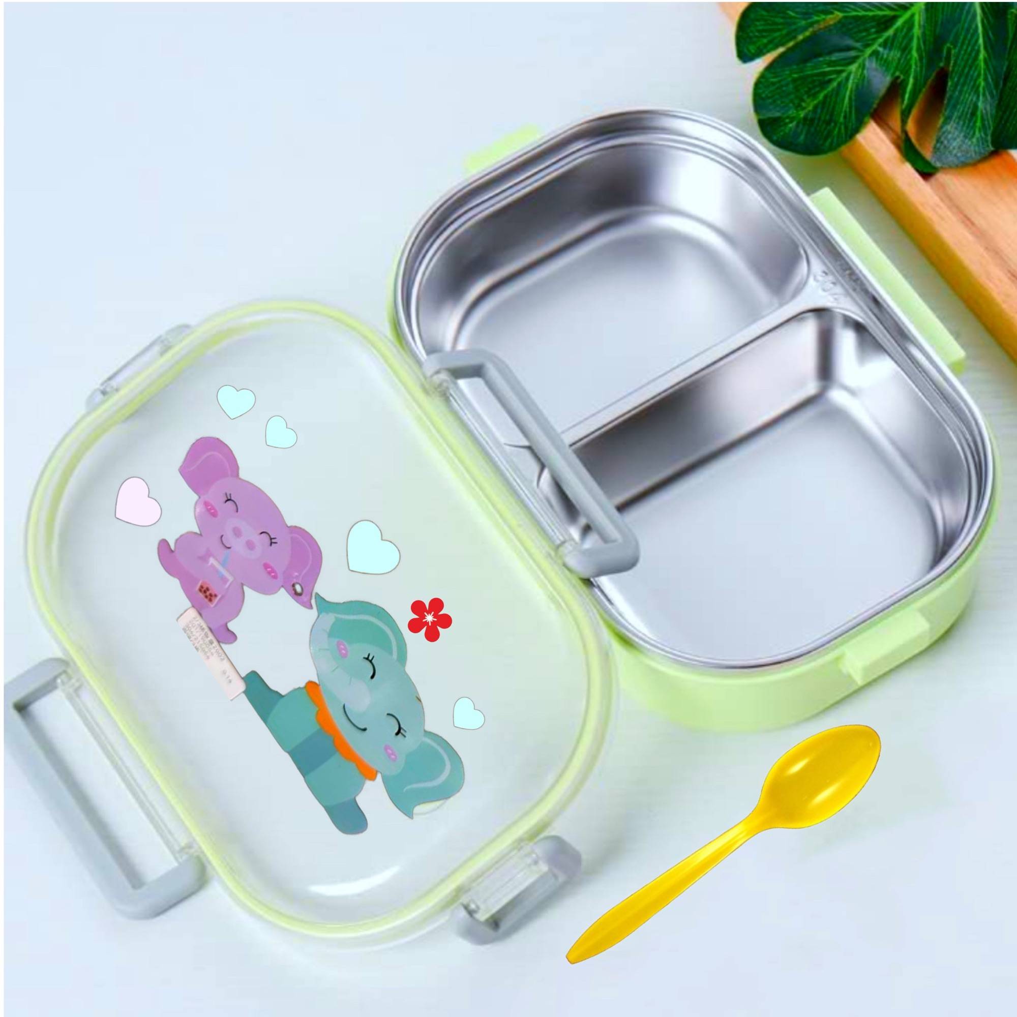 1pc Microwaveable Stainless Steel Inner Lunch Box With Lid, Student Bento  Box