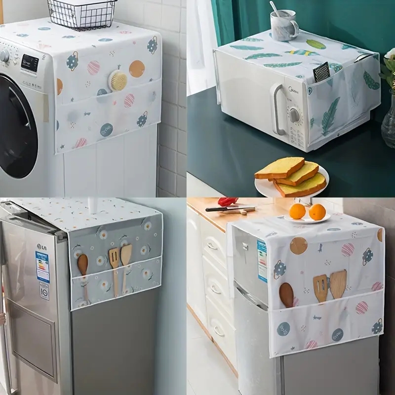 Dust Cover Microwave Cover Refrigerator Dust Cover Universal Oven Cover Oil-proof Beauty Refrigerator Washing Machine Cover. 