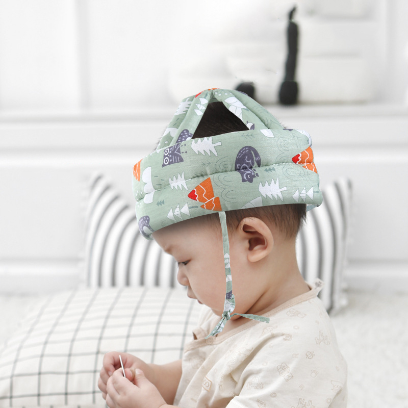 Soft baby head pillow protection cushion toddler pillow cartoon image 360 degree protection pillow breathable rebound anti-fall. 