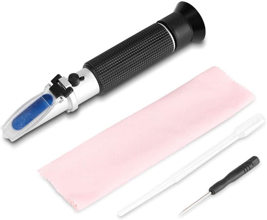 Handheld Refractometer Sugar Concentration Meter Densimeter 0-32% Brix ...