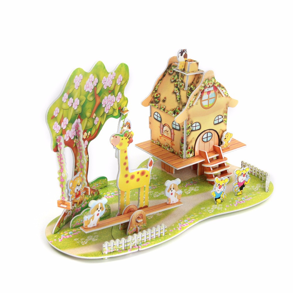 3D puzzle LX-318 paper model building kit toys gift for children girls. 