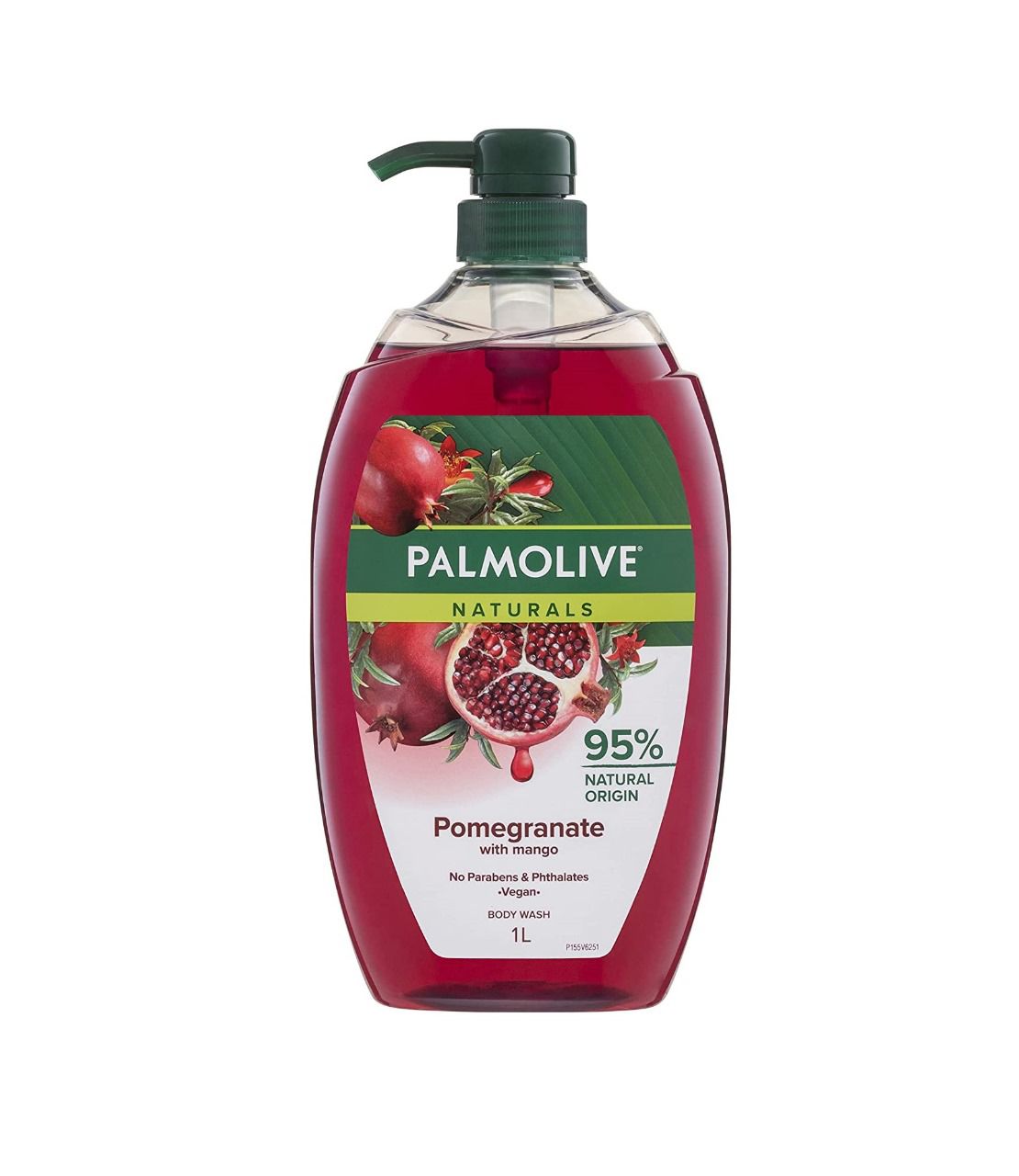 Palmolive Naturals Body Wash 1L, Pomegranate with Mango, Soap Free Shower Gel