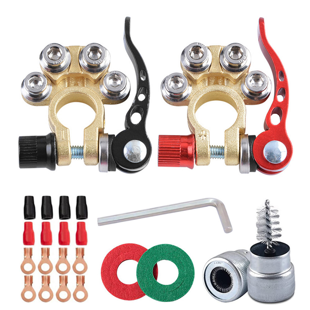 Battery Terminal Connector Top Post Positive Negative Heavy Duty Universal Lot E - Foto 8