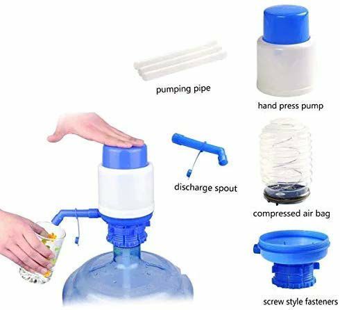 Manual Water Bottle Pump, Easy Drinking Water Pump, Easy Portable Manual  Hand Press Dispenser Water Pump for Universal 2-5 Gallon Bottle Coolers