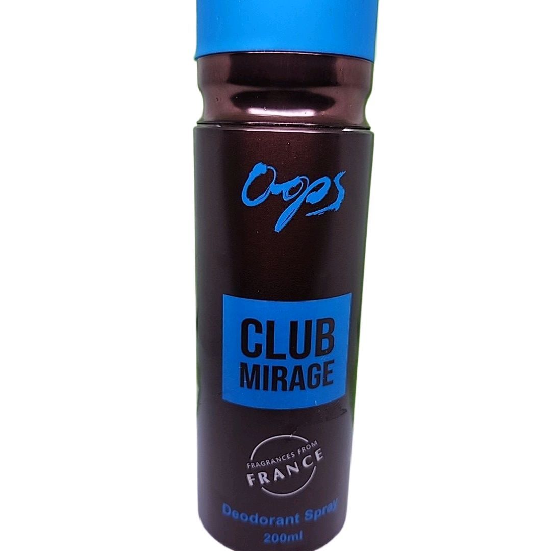 oops premium Perfume Club Mirage Fragrances From France Deodorant spray 200ml