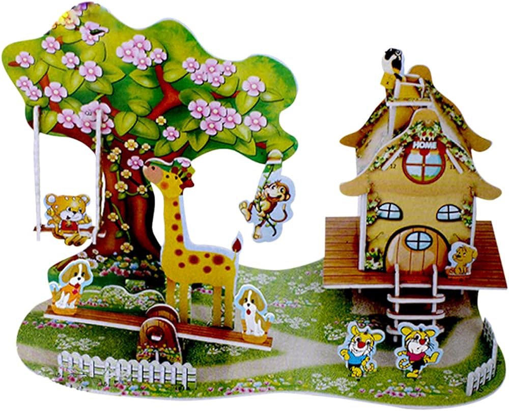 3D puzzle LX-318 paper model building kit toys gift for children girls. 