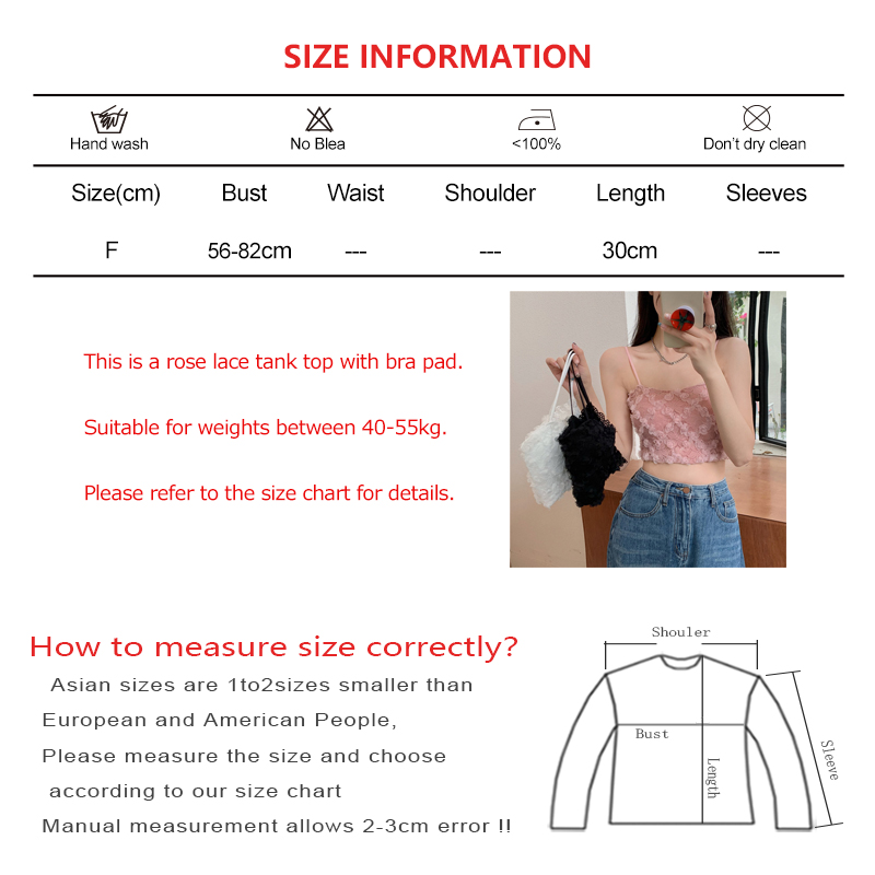 Women Solid Rose Lace Sweet Tank Tops With Bra Pad Off Shoulder New Summer Underwear Sexy Tube Top Backless Outer Wear Crop Tops. 