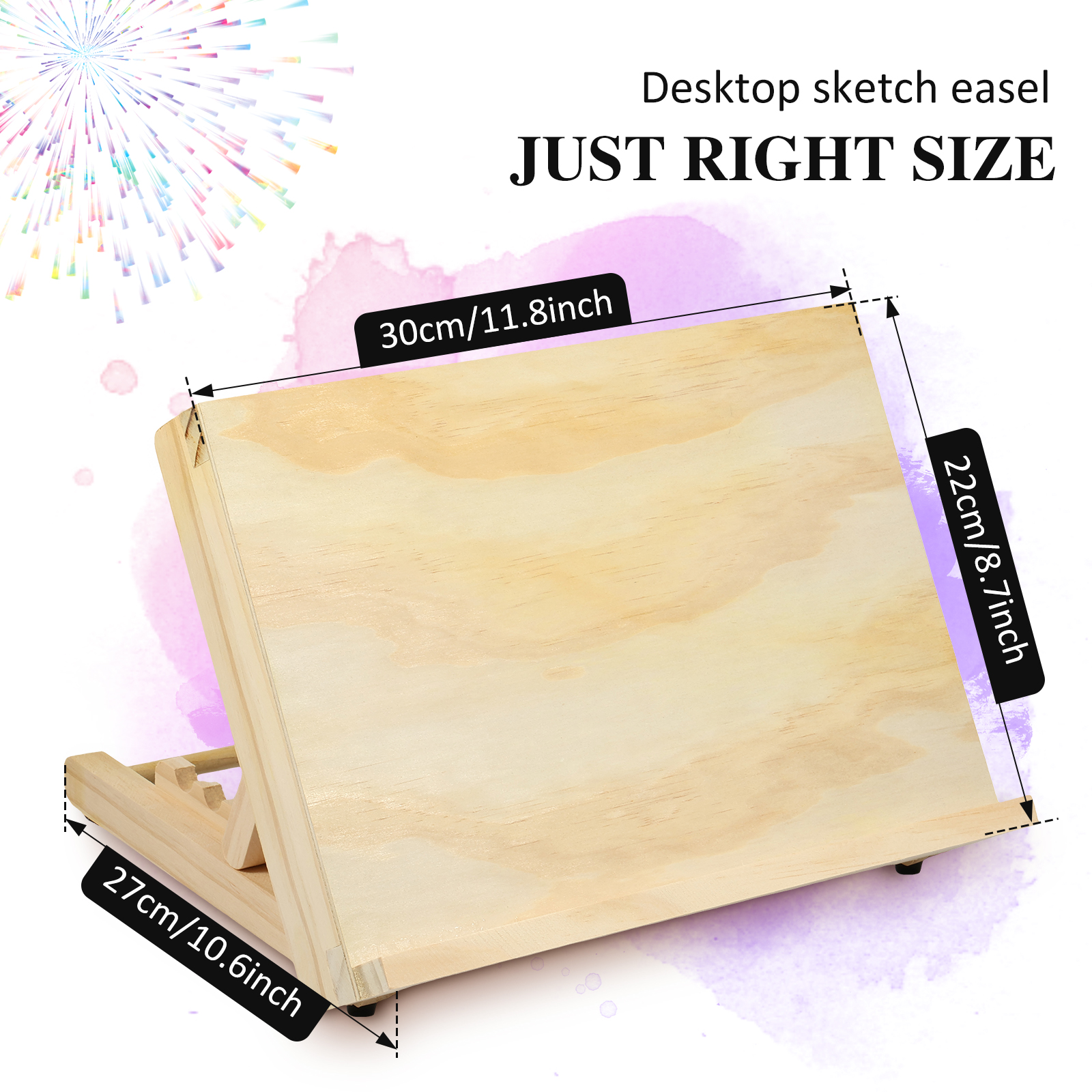 Wooden Easel Stand Foldable Adjustable Drawing Sketching Easel Enduring ...