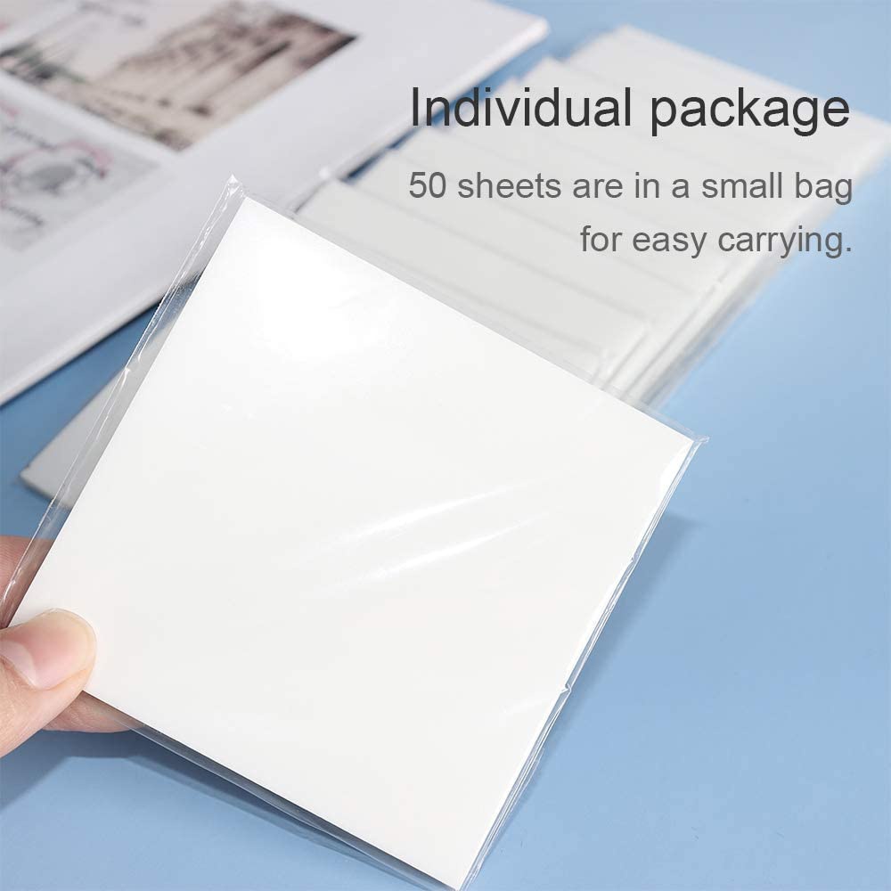 50 Sheets/pad Transparent Sticky Notes Pad Waterproof Self-Adhesive Clear Memo Message Reminder Home Office School Supplies. 