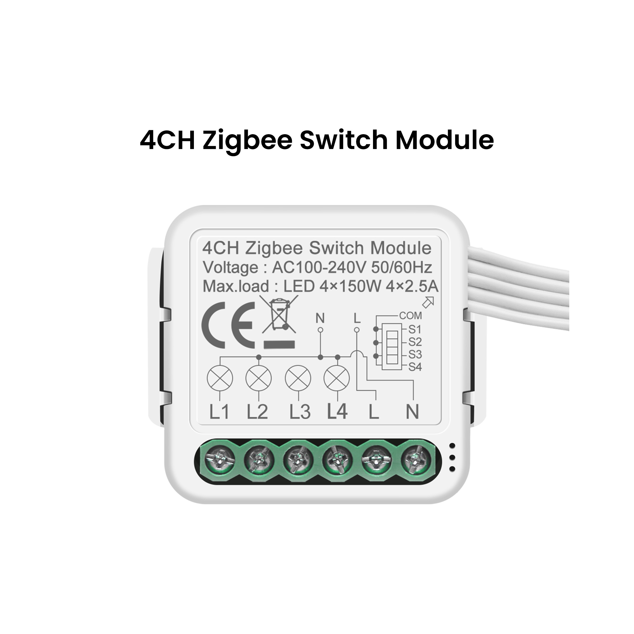 GIRIER Tuya ZigBee Smart Switch Module No Neutral/Neutral Wire Required ...