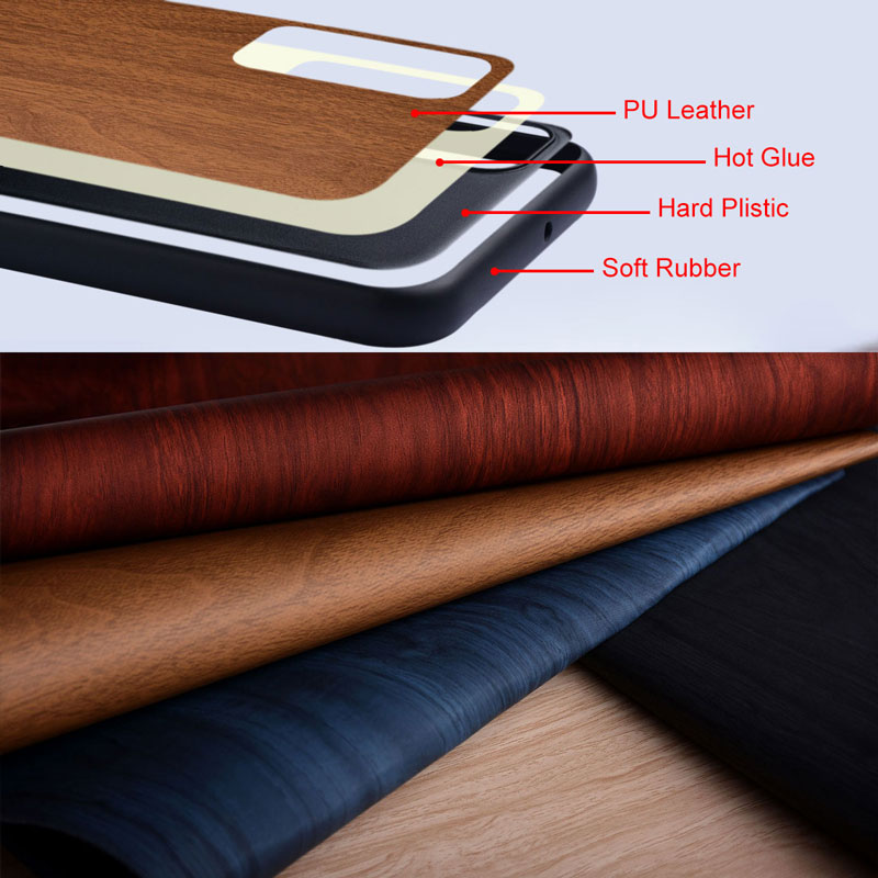 Case for Motorola G Power Stylus Play 2024 funda bamboo wood pattern Leather back cover for Moto Edge 50 pro x50 Ultra case capa. 