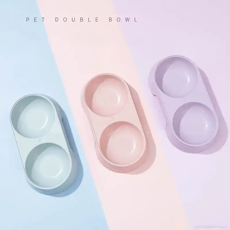 Cat Puppy Feeding Supplies Double Pet Bowl small. 