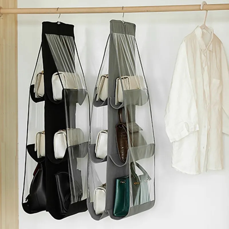 Handbag Storage Hanging Purse Organizer Bedroom Organization Dust-Proof Holder Bag for Wardrobe Closet. 