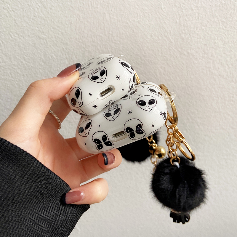 Plush ball Pendant Protector for Apple Airpods 1 2 3 Wireless Earphone Silicone Protector for Airpods Pro 2 Earphone Soft Case. 