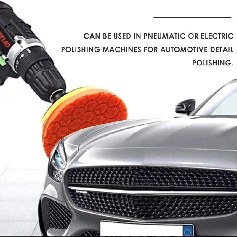 5Pcs Car Polishing Pad Kit 3/4/5/6/7 Inch Self-Adhesive Buffing Wheel Car Detailing Waxing Sponge Pads Auto Care Cleaning Tool. 