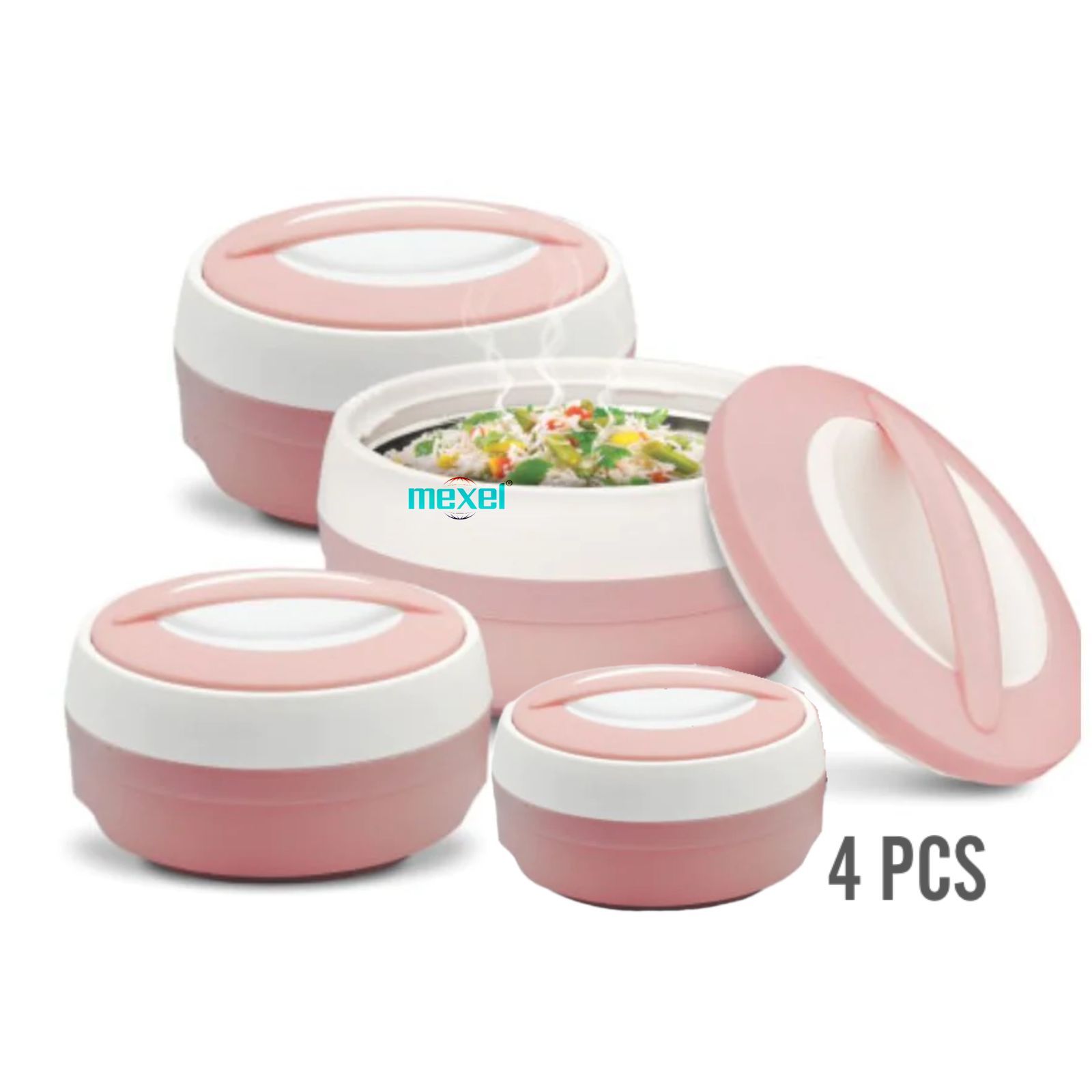 4PCS FOOD WARMER. Casserole Stainless Steel Delux Hot Box Food Warmer Keep warm. 