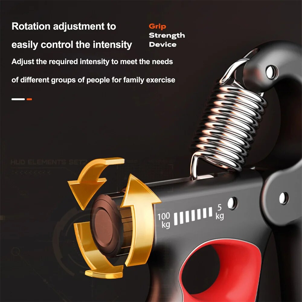5-100Kg Hand Gripper Gym Wrist Expander Hand Strengthener Adjustable Dynamometer Hand Grip Finger Forearm Trainer Muscle Recover. 