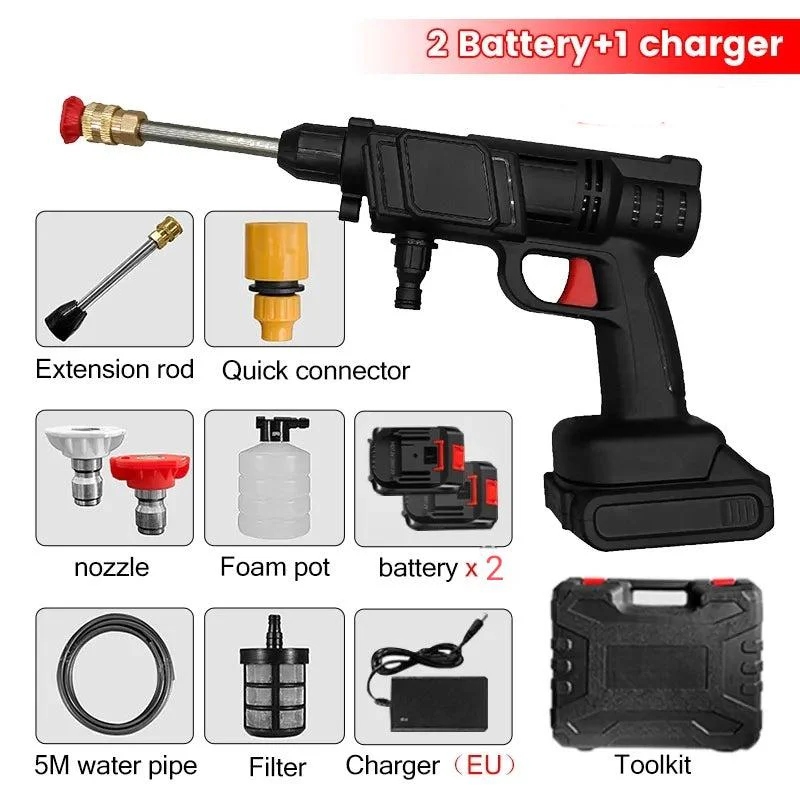 Cordless Powerful Pressure Washer, Portable High Power Washer with 2 Rechargeable Batteries. 