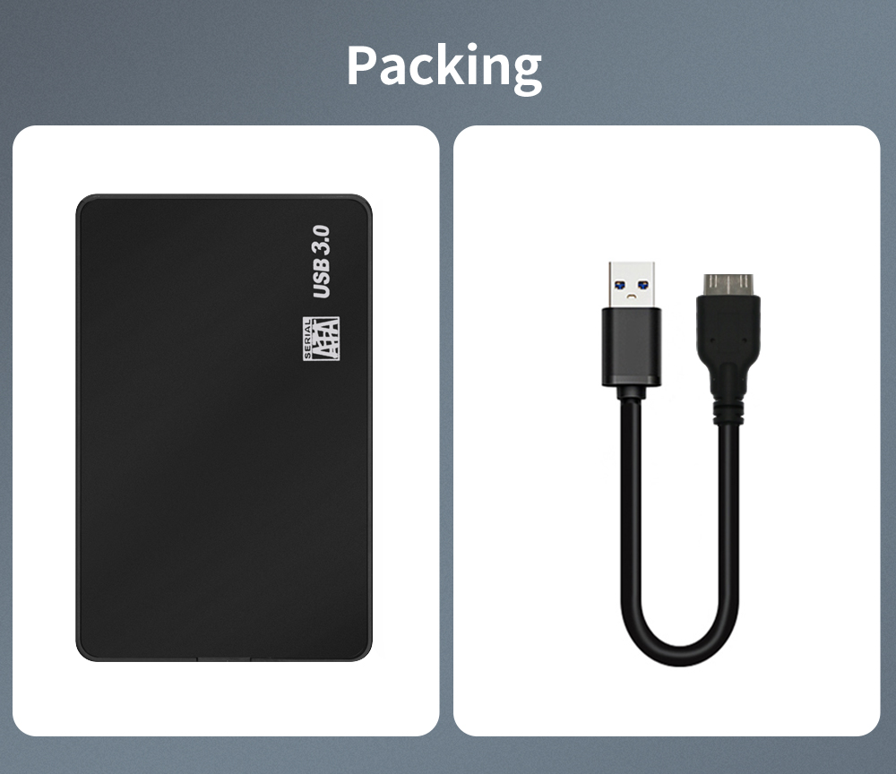 Case Hd Externo USB 3.0 To 2.5 Inch SATA HDD SSD Enclosure External Hard Drive Disk Box for PC Laptop Smartphone PS5. 