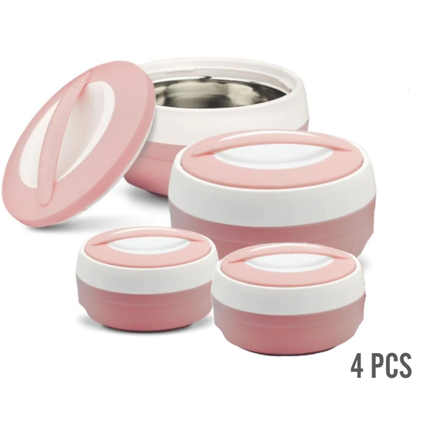 4PCS FOOD WARMER. Casserole Stainless Steel Delux Hot Box Food Warmer Keep warm. 