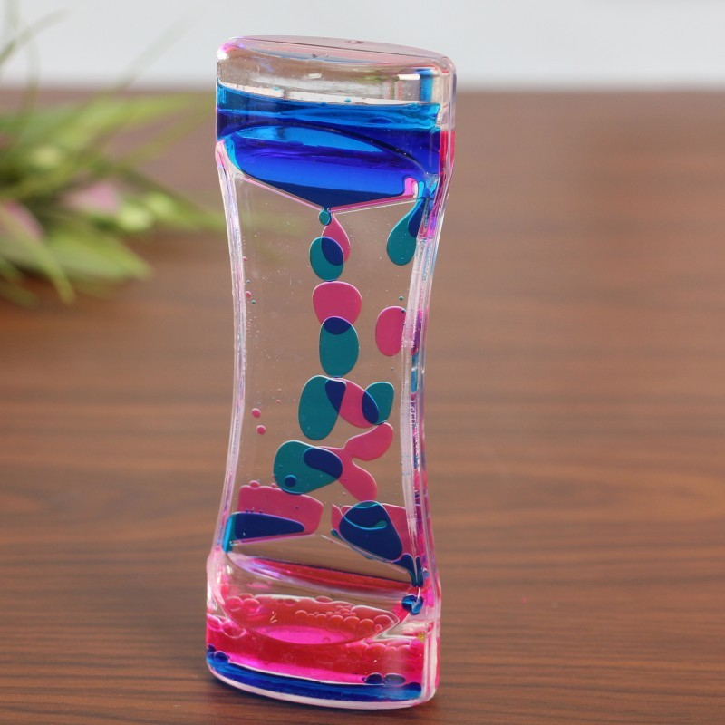 Sandy Clock Dynamic Oil Drop Hourglass Timers Mixed Color Liquid Sandy Clock Stress ...