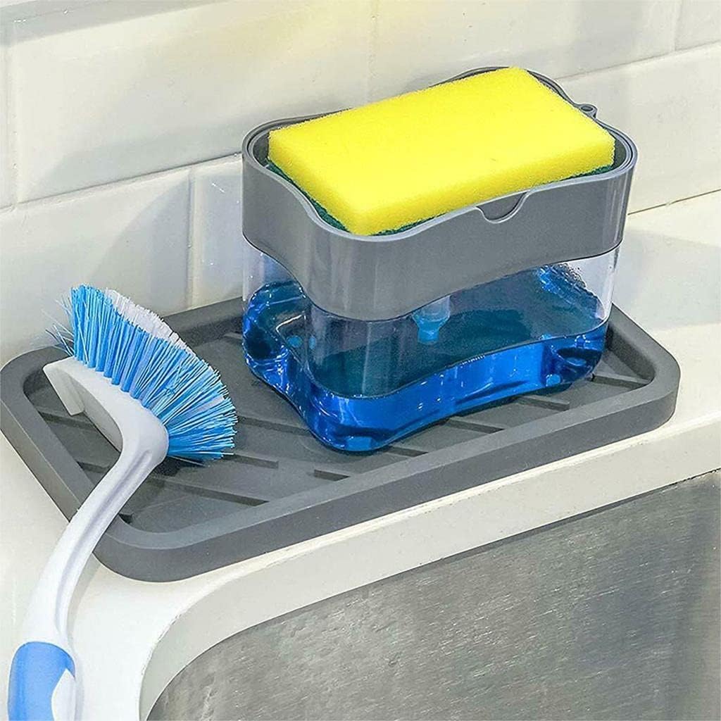 2 in 1 Soap Pump Plastic Dispenser for Dishwasher Liquid Holder. 