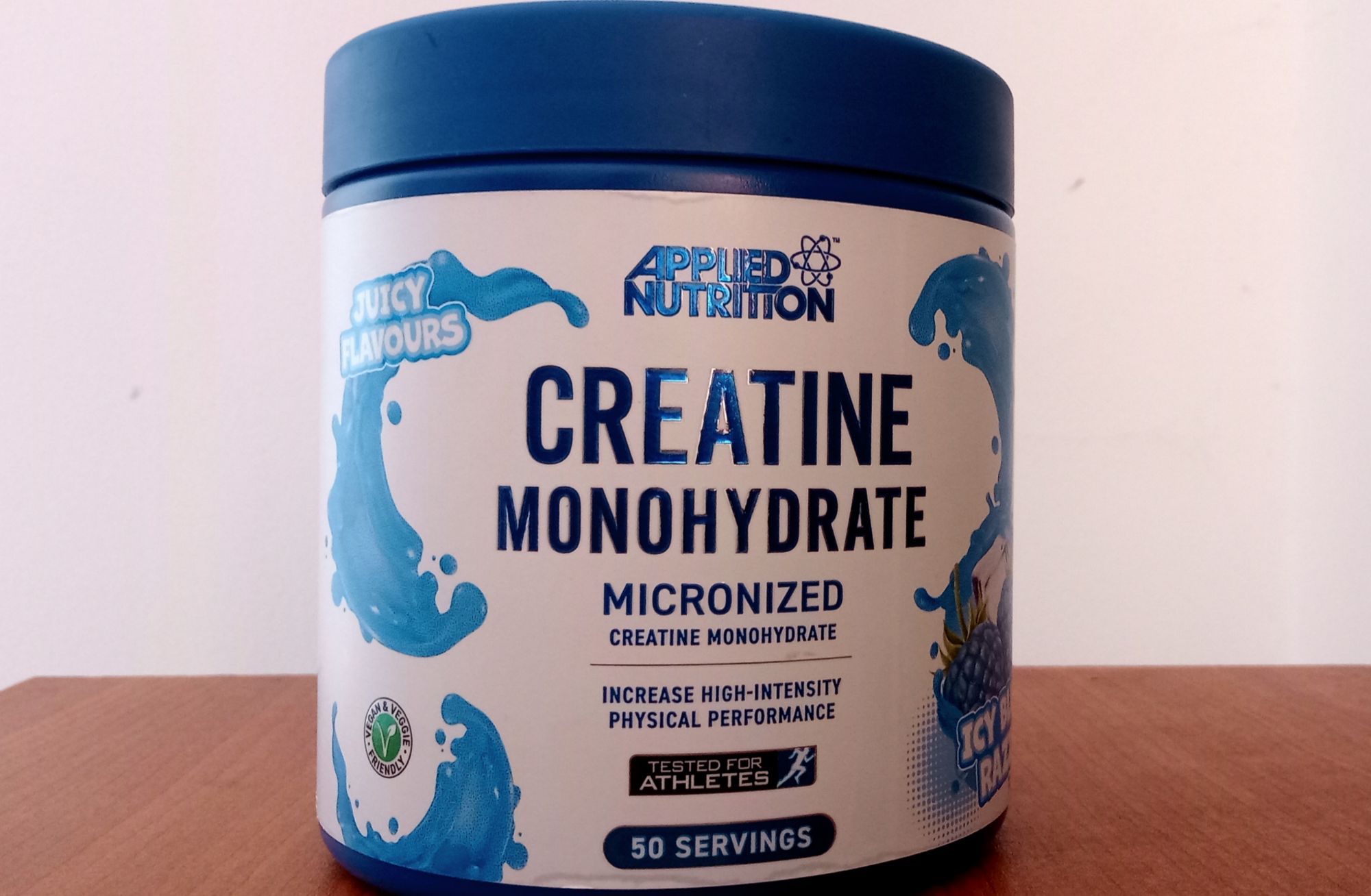 Applied Nutrition Creatine Monohydrate – Icy Blue Razz – 250g – 50 ...