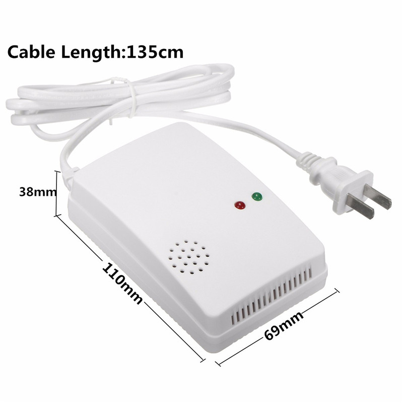 Gas Leak Detector Combustible Propane Butane Methane Smart Home Senor Natural Gas Safety Alarm Sensor Warning US Plug Smart Life. 