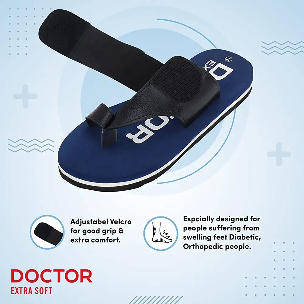 DOCTOR EXTRA SOFT One Toe Slippers for Men Care Orthopaedic Diabetic Dr Stylish House Flip-Flop and Thump Ring Slip on for Gents and Boys D-26. 