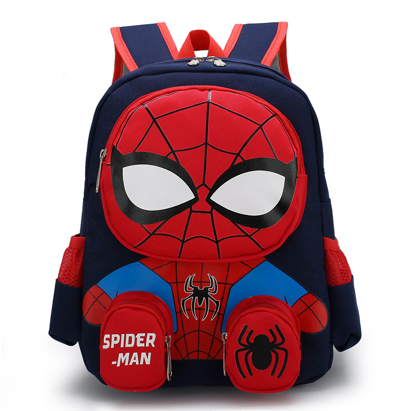 Spiderman Backpacks Super Heroes Student School Bag Cartoon 3d Stereo Kindergarten Backpack Children's Travel Bag Gift. 