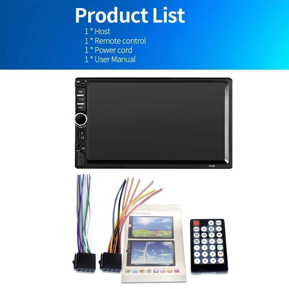 2din Stereo 7 Inch Acodo 7018b/7012b Car Radio 2 DIN Touch Screen Multimedia Bluetooth USB/TF FM Radio Autoradio MP5 Player. 