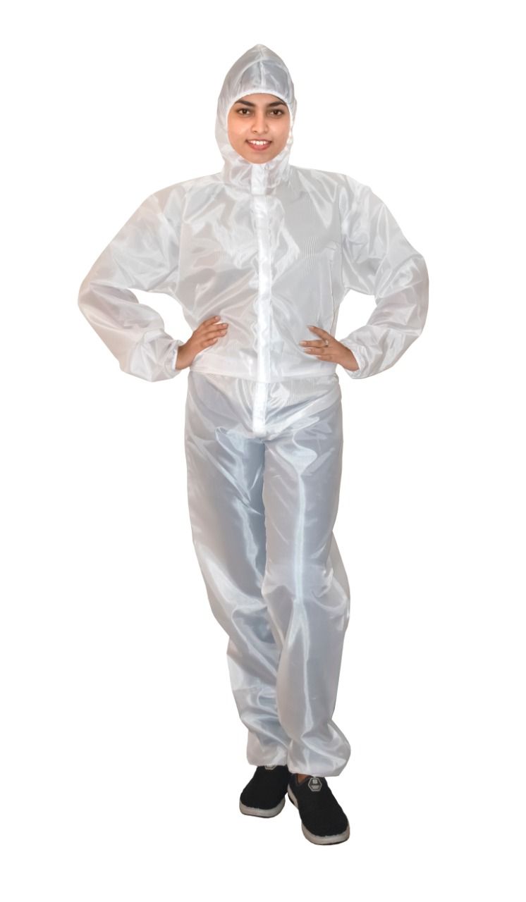 Reusable PPE kit – white taffeta – Coverall